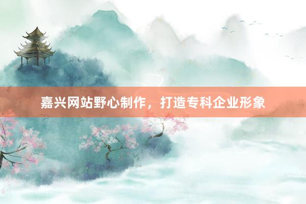 嘉兴网站野心制作,打造专科企业形象